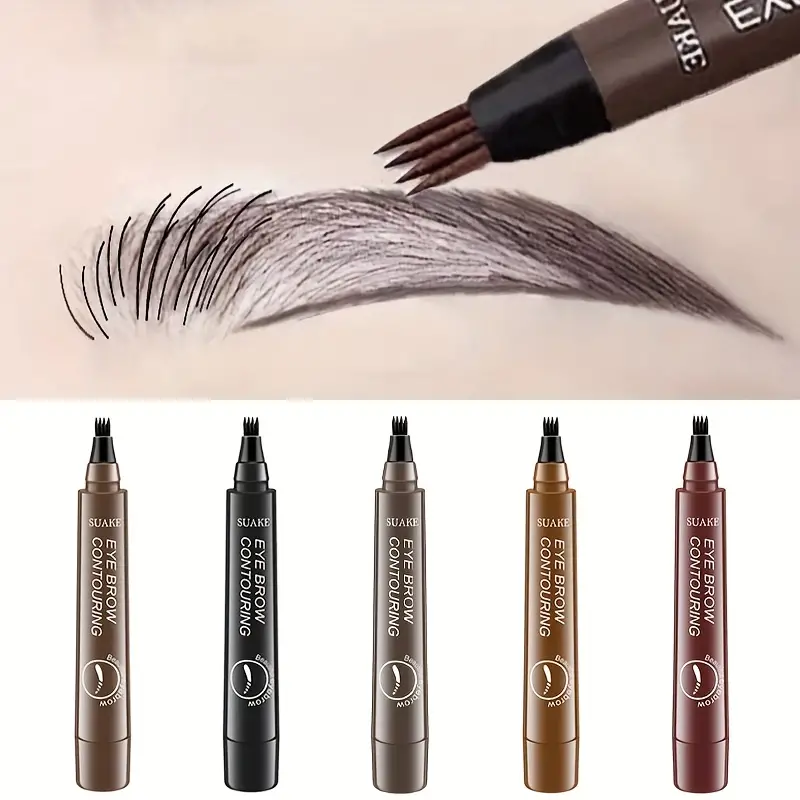 5-Color Waterproof Eyebrow Pen – Ultra-Natural, Feather-Light Brows