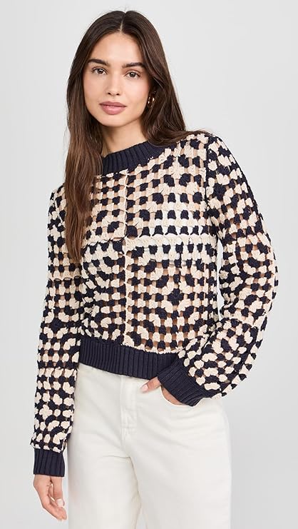 Add a Unique Touch with the MINKPINK Women’s Meyer Crochet Knit Sweater