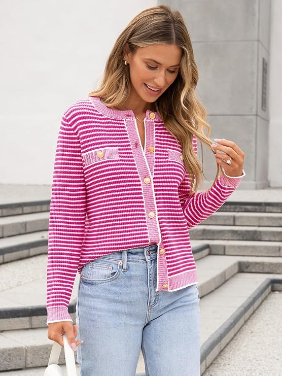 Add Style to Your Wardrobe with the ANRABESS Striped Cardigan – Cozy, Chic, & Affordable