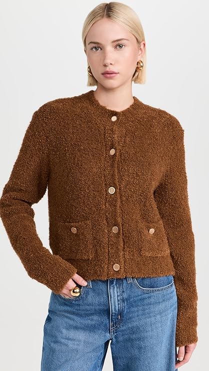 Luxe Comfort with FRAME Women’s Patch Pocket Cardigan